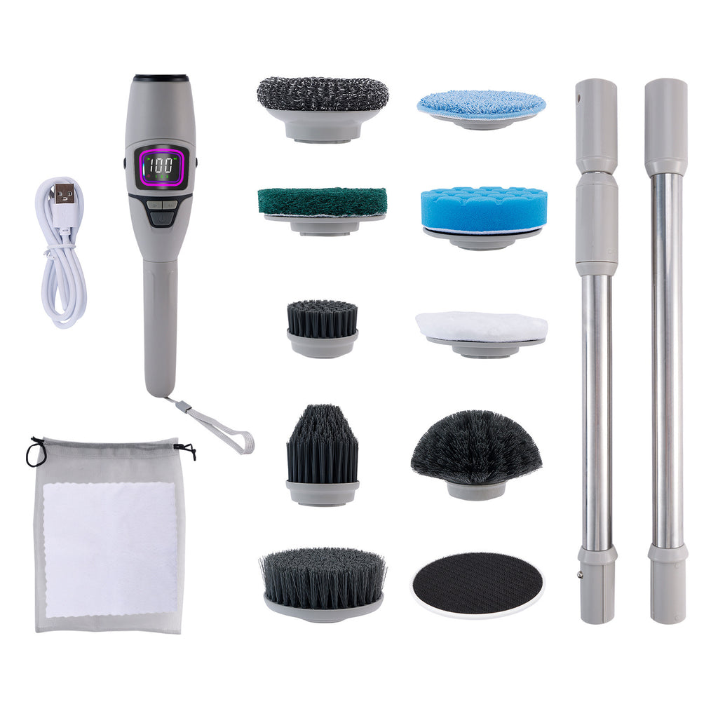 Multifunctional Wireless Electric Cleaning Brush with Voice Prompt