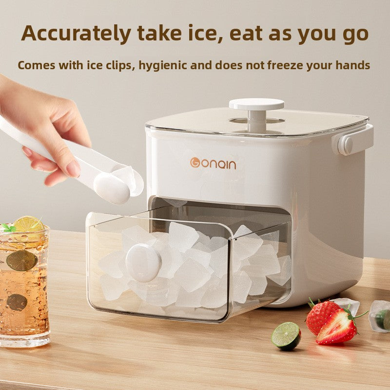 Portable ice container ice maker ice cube tray