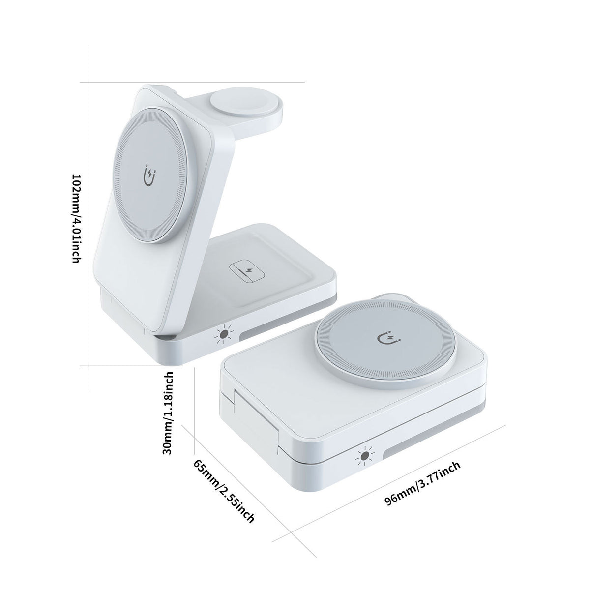 Three-in-One Foldable Magnetic Wireless Charger