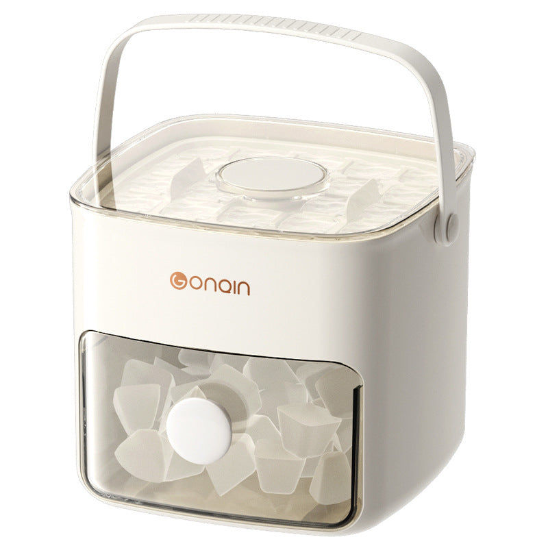 Portable ice container ice maker ice cube tray