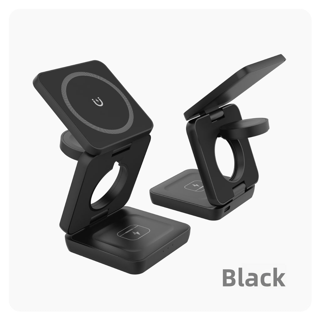 Three-in-One Foldable Magnetic Wireless Charger