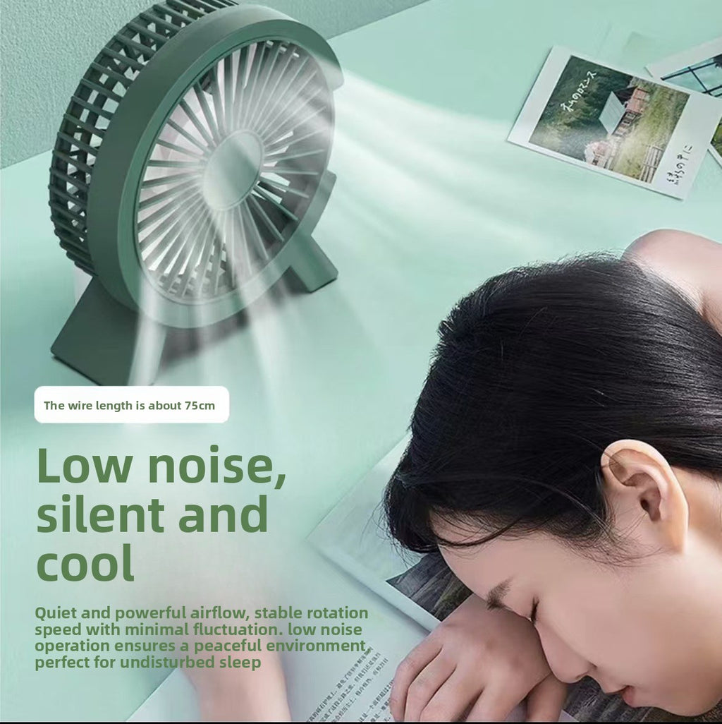 USB Desktop Mini Fan Ultra Quiet Portable Office Desk Fan